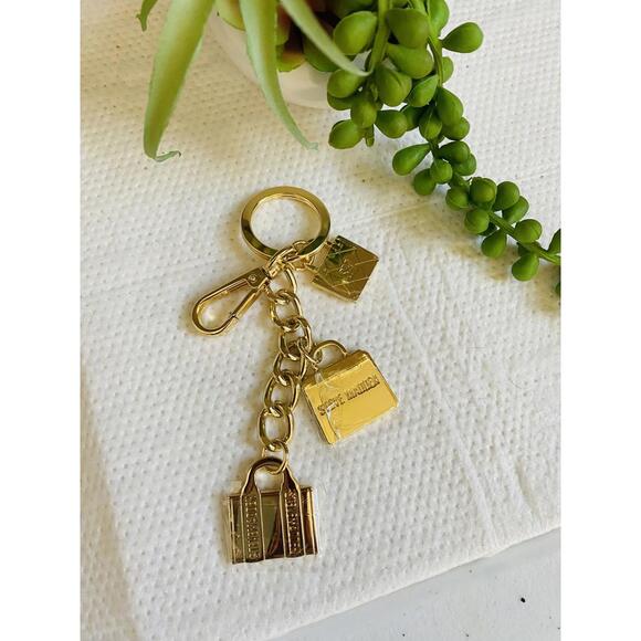 Steve Madden Accessories - Steve Madden Gold Tone Keychain with Bag Charms